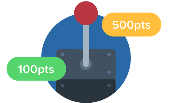 Joystick and point bubbles