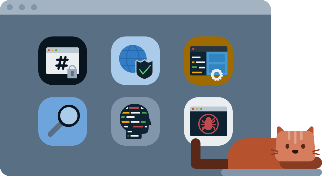 CyberStart learning category icons.