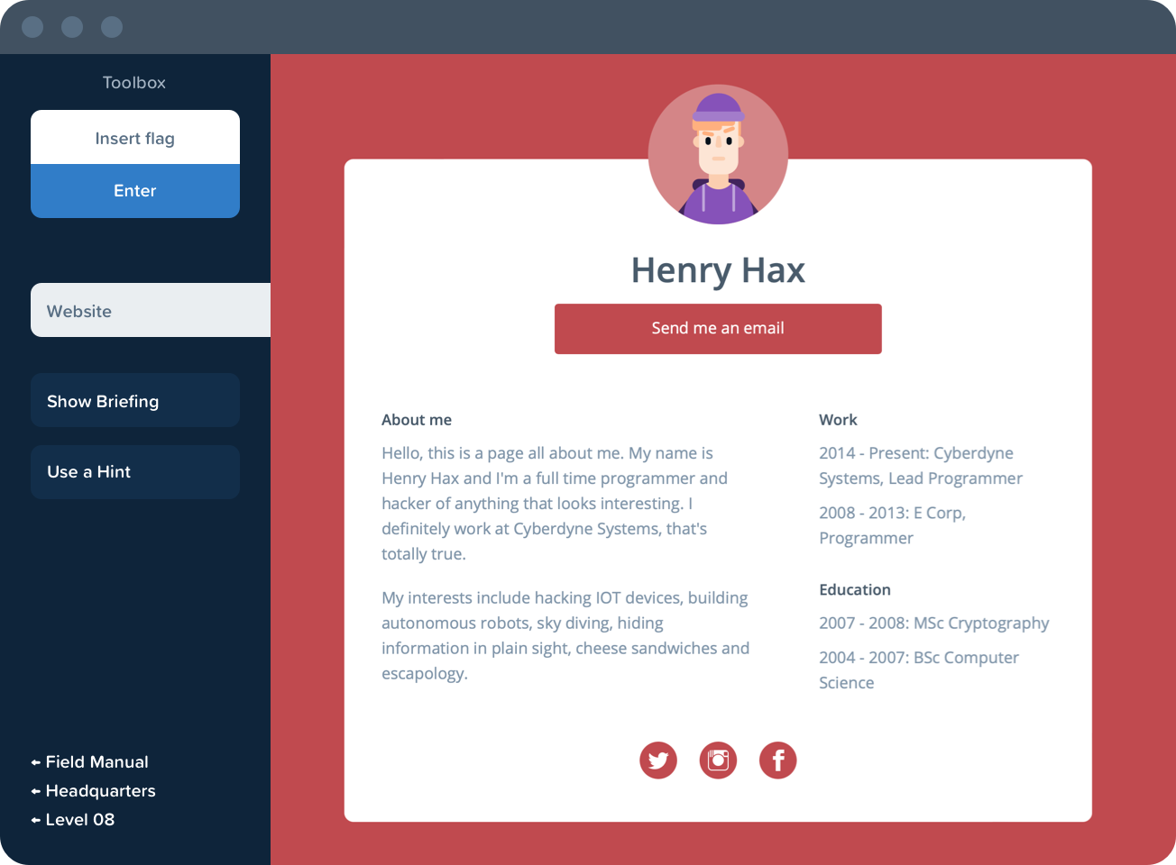 An Intern base challenge.